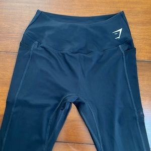Gym Shark Training Mesh Pocket Leggings - Black